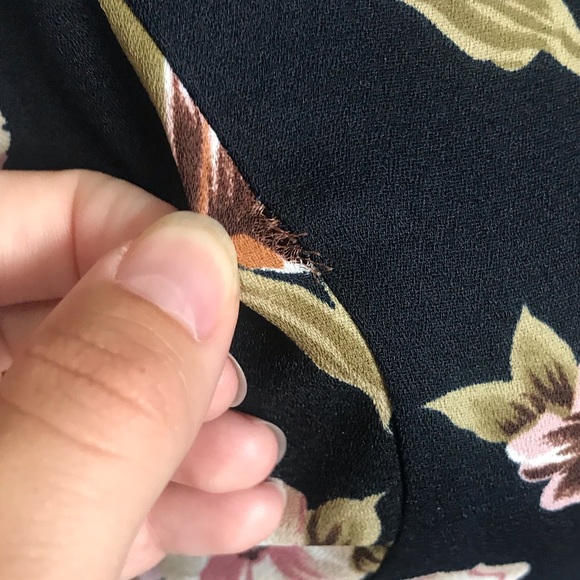 Randi May Vintage Floral Dress Tiered Layered Ruffle Short Sleeve Tie Waist 4 - Picture 12 of 12